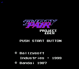 Dirty Pair : Project Eden — Title screen